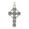 Sterling Silver Celtic Cross Pendant Jewerly 109.7mm x 53.6mm